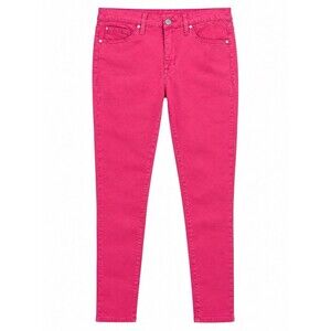 Seven7 Women Sz 12 Pink Jeans Hollywood Skinny High Rise Zipper